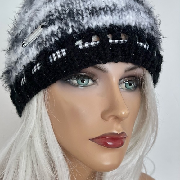 Hand Knits 2 Love Slouch Beanie Hat Cap Mohair Look Tassel Adjustable  Stylish - Picture 4 of 11